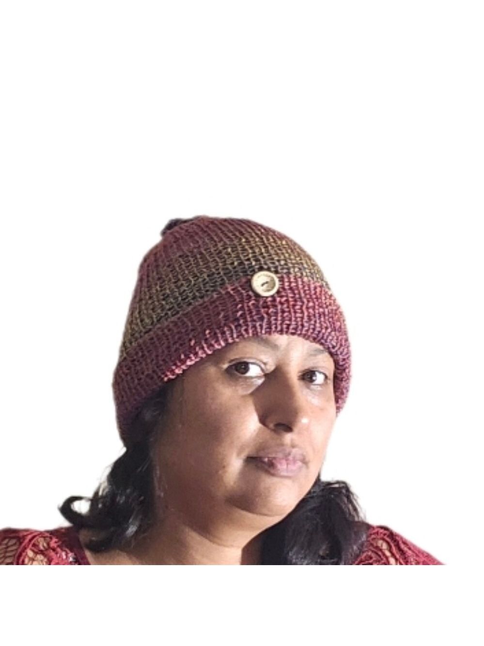 Hand Crafted Crochet Hat Handmade winter tuque Ombré hand knit beanie multicolor - Picture 4 of 17